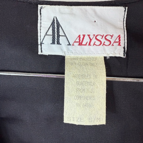 Vintage Alyssa Vest Black Blue Gold Size Small/Medium Embroidered - Picture 4 of 5